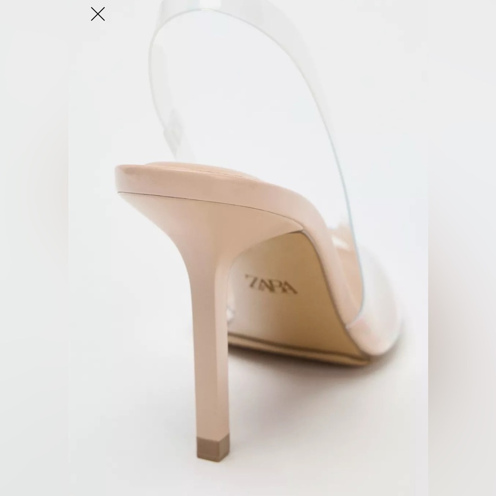 Vinyl heel Clear Slingback Pumps size 39/8 NWT - Picture 5 of 11